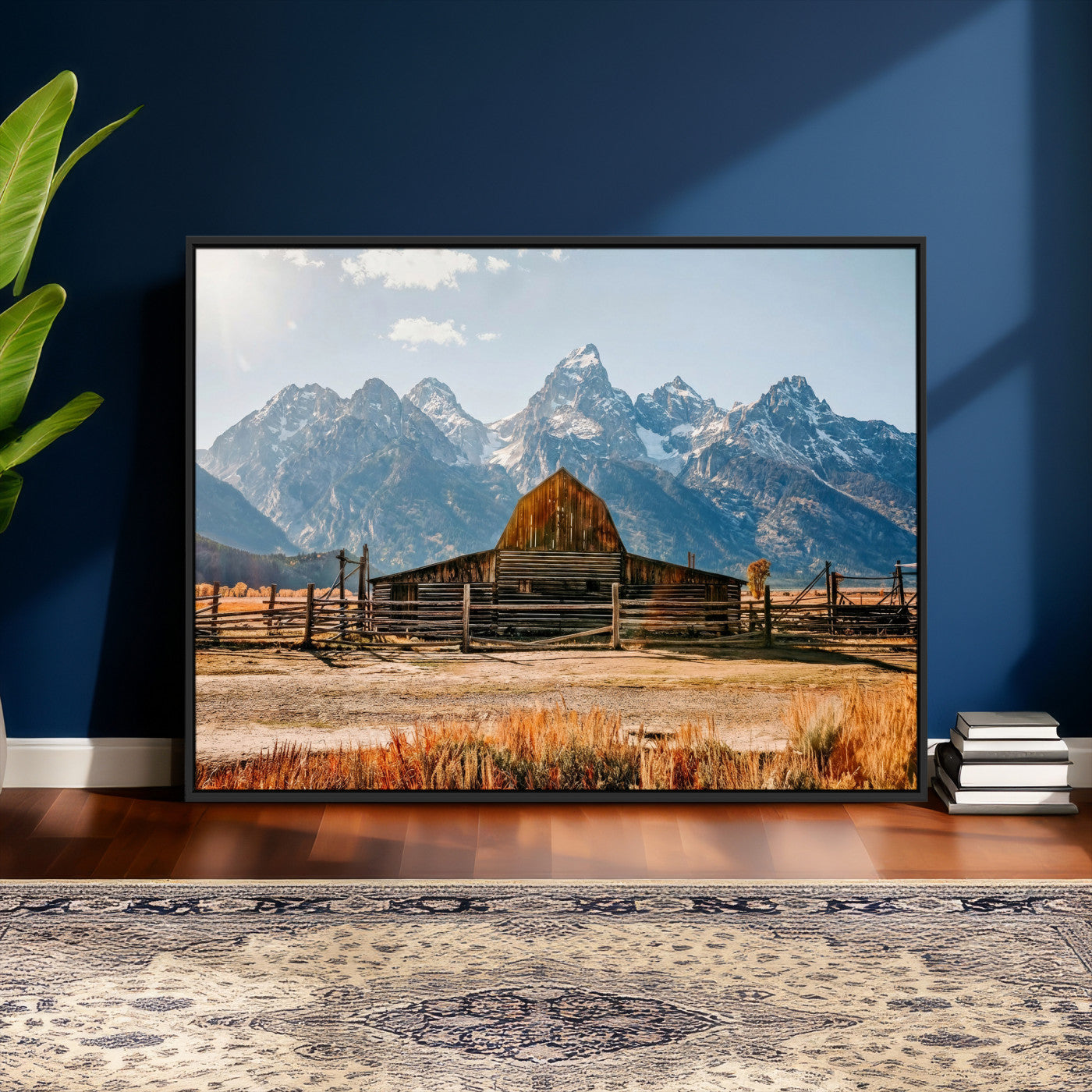 26513-MGV-CV-36X24 - Vintage Old Barn Field Wall Art Canvas Print for Farmhouse Decor - Rustic Barn Wall Art Canvas Print