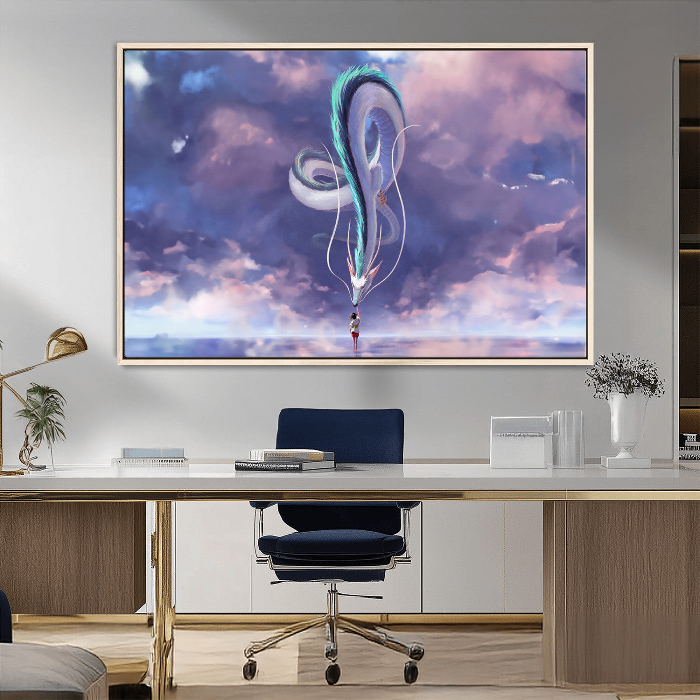 MGV-FC-36X24 - Spirited Away Haku and Chihiro Poster - Anime Lover - Hayao Miyazaki - Studio Ghibli Poster - Anime