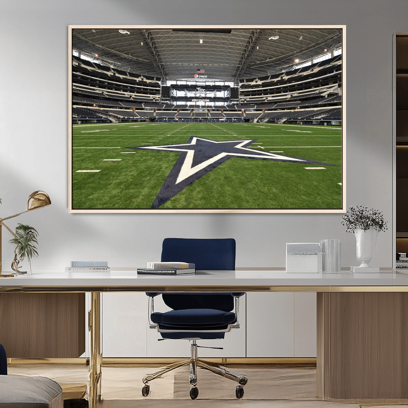 MGV-FC-36X24 - Dallas Cowboys Football Team Print - Arlington AT&T Stadium Wall Art Canvas Print