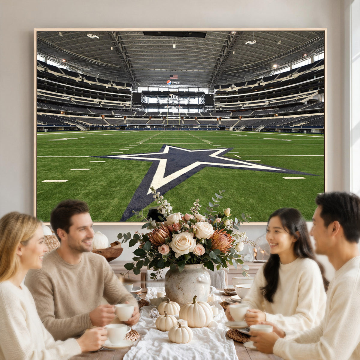 14834-MGV-CV-36X24 - Dallas Cowboys Football Team Print - Arlington AT&T Stadium