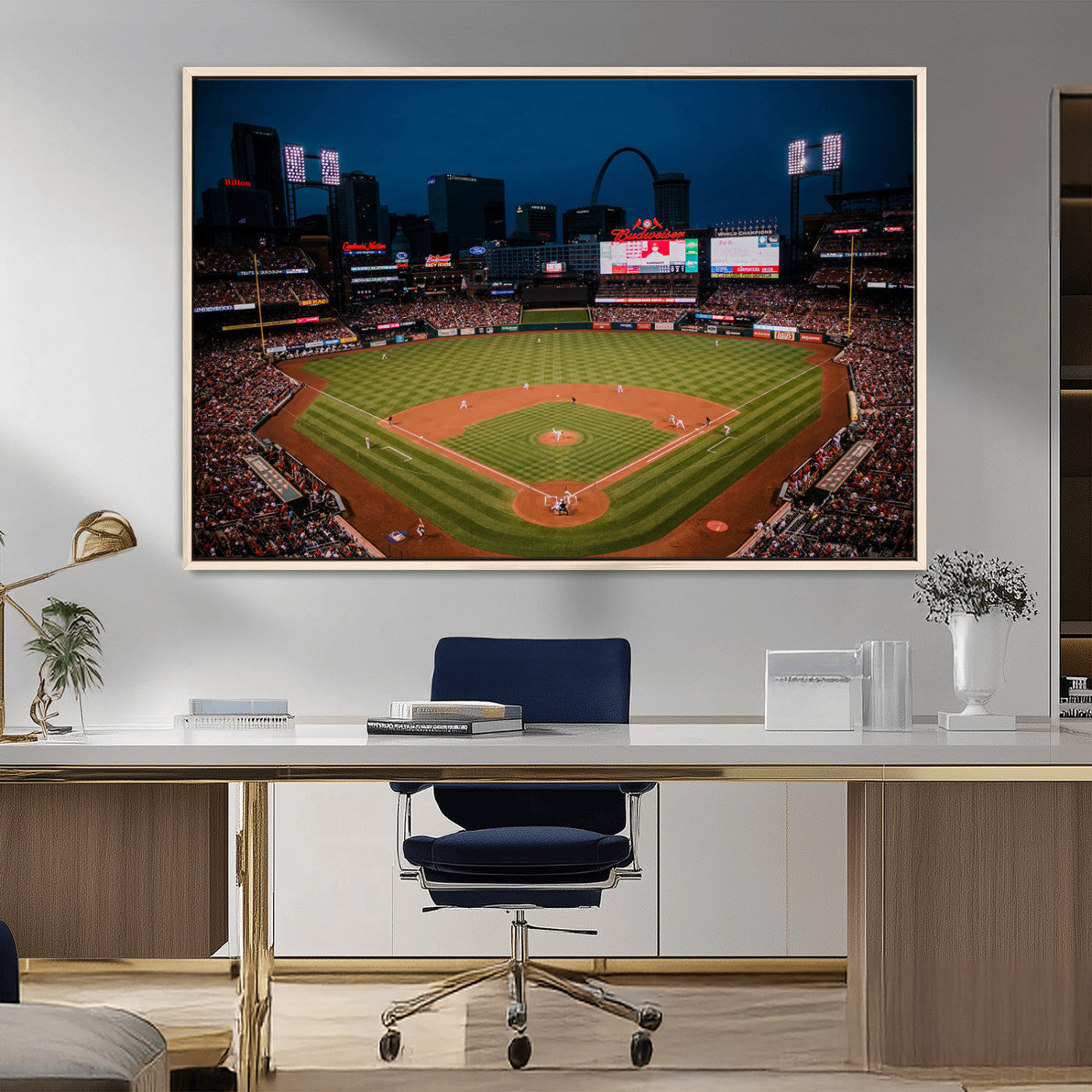 MGV-FC-36X24 - St. Louis Cardinals Baseball Team Print - Busch Stadium Wall Art Canvas Print