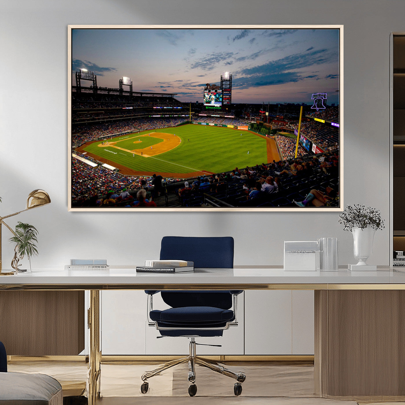MGV-FC-36X24 - Philadelphia Phillies Baseball Team Print - Citizens Bank Park Stadium Wall Art Canvas Print