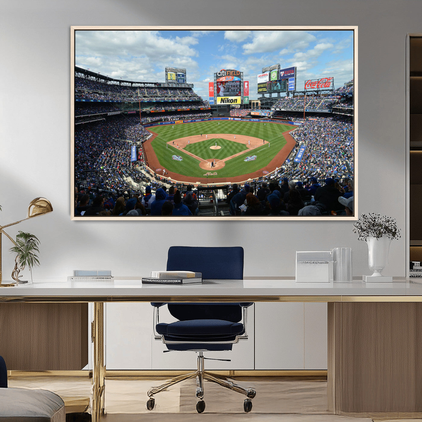 MGV-FC-36X24 - New York Mets Baseball Team Print - Citi Field Stadium Wall Art Canvas Print