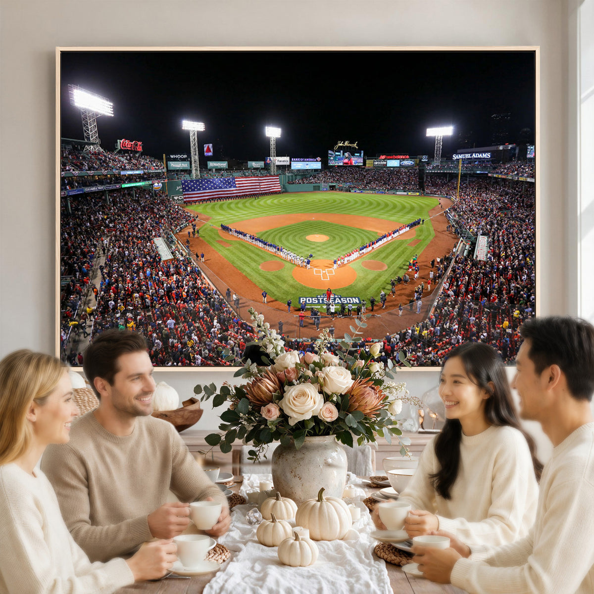 47365-MGV-CV-36X24 - Fenway Park Wall Art Canvas Print | Large Baseball Stadium Canvas for Boston Red Sox Fans
