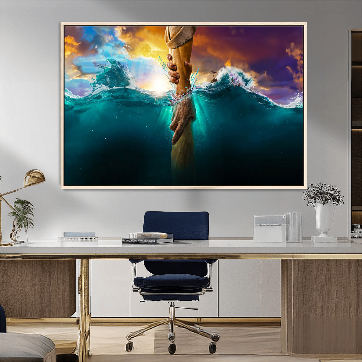 MGV-FC-36X24 - God Hand Wall Art Canvas Print