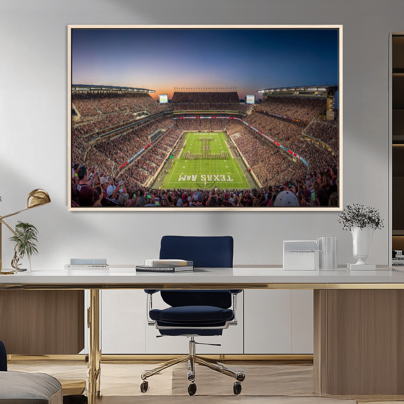 MGV-FC-36X24 - Kyle Field Wall Art Print | Large Texas A&M Aggies Football Canvas Print for Sports Enthusiasts | Framed, Ready-to-Hang Stadium Decor