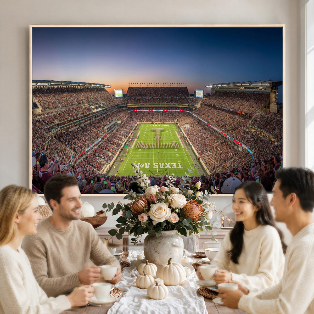 17421-MGV-CV-36X24 - Kyle Field Wall Art Print | Large Texas A&M Aggies Football Canvas Print for Sports Enthusiasts |
