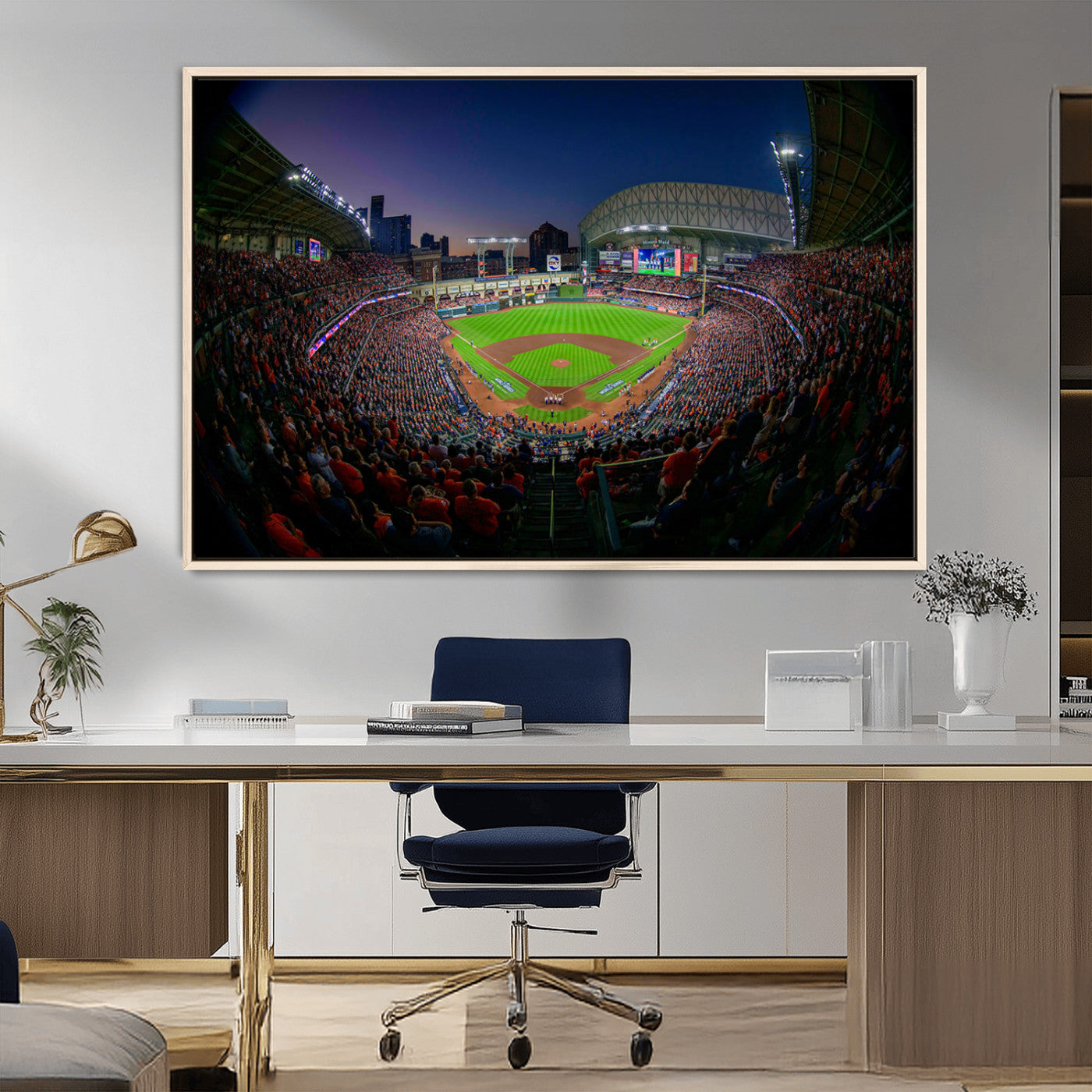 MGV-FC-36X24 - Houston Astros Baseball Team Print - Houston Minute Maid Park Stadium Wall Art Canvas Print