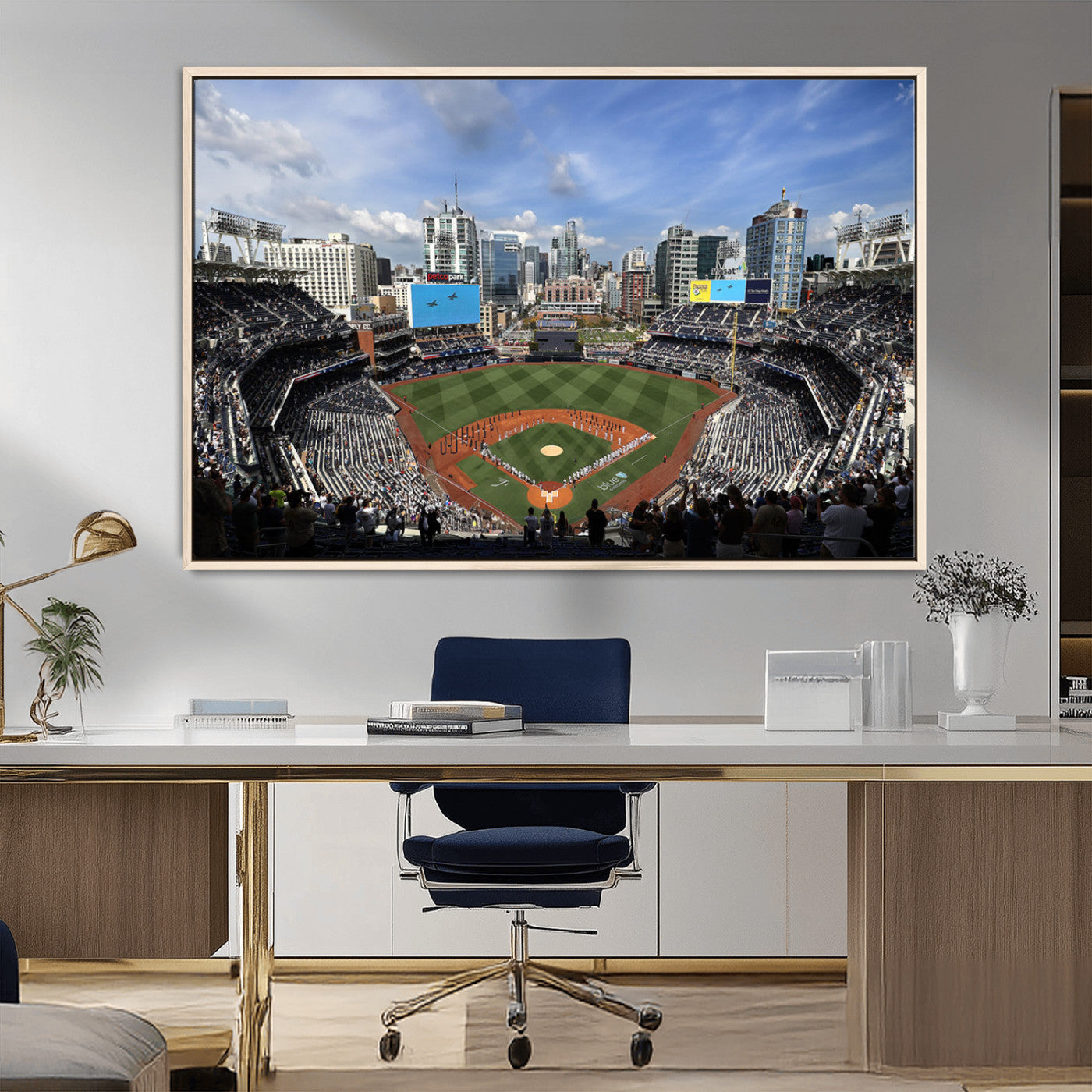 MGV-FC-36X24 - San Diego Padres Baseball Team Print - Petco Park Stadium Wall Art Canvas Print