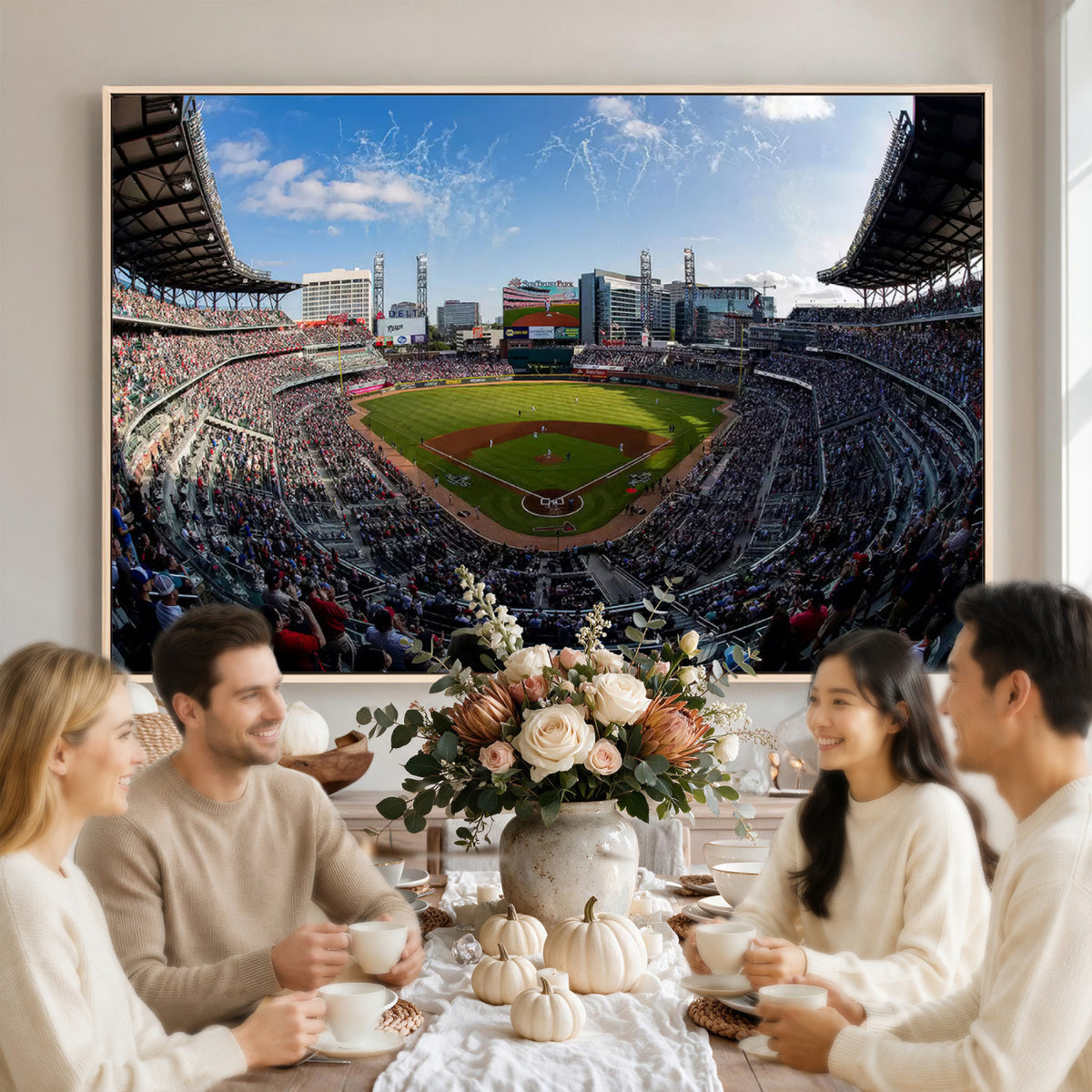 78608-MGV-CV-36X24 - Truist Park Stadium Canvas Wall Art, Atlanta Braves Game Day Decor