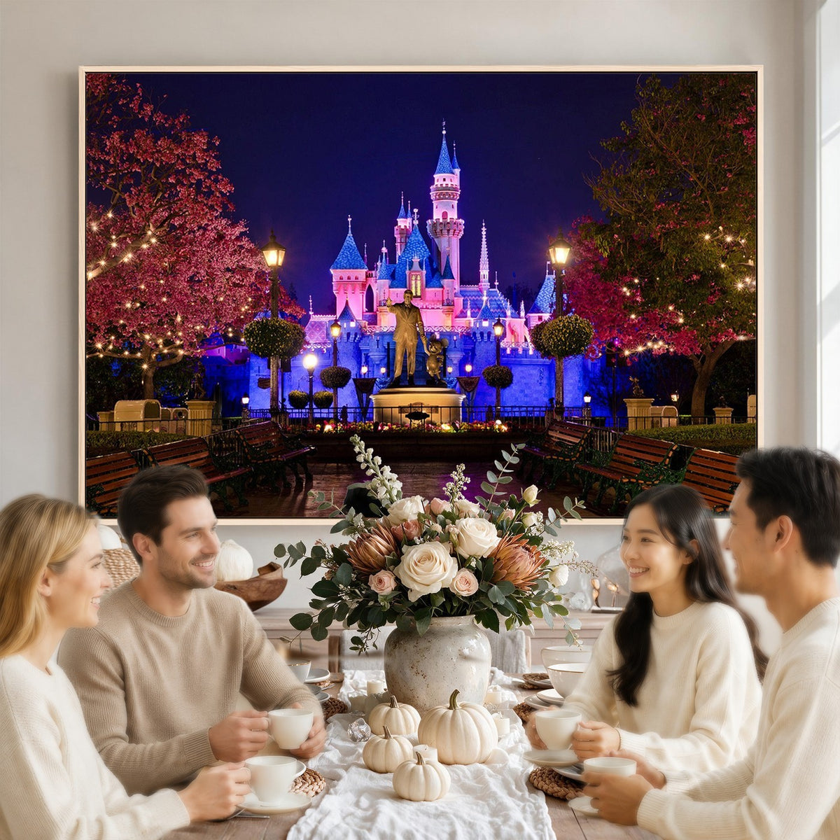79435-MGV-CV-24X16 - Castle Large Wall Art, Disney Magic Kingdom Kids Room Decor and Christmas Gift