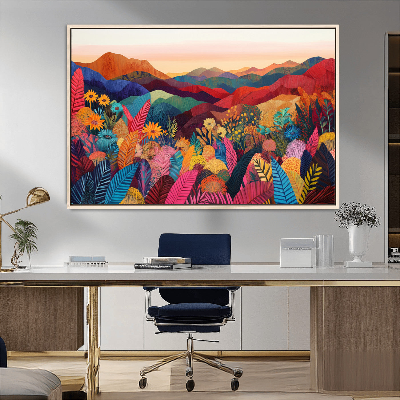 MGV-FC-36X24 - YAYOI KUSAMA Abstract Print - Landscape Canvas Wall Art Print - Vibrant Modern Decor for Living