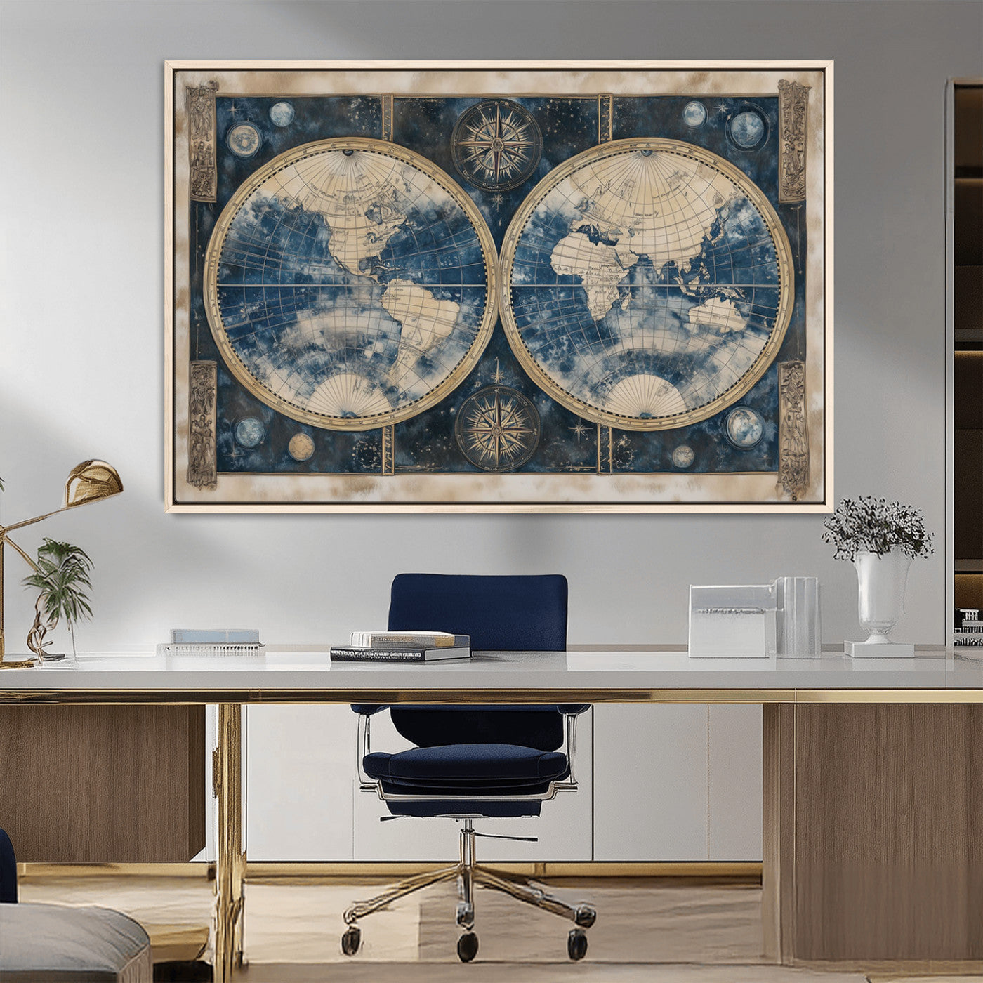 MGV-FC-36X24 - World Map Canvas Print