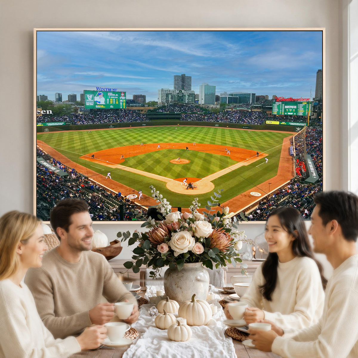 86839-MGV-CV-36X24 - Wrigley Field Chicago Cubs Panoramic Canvas Print