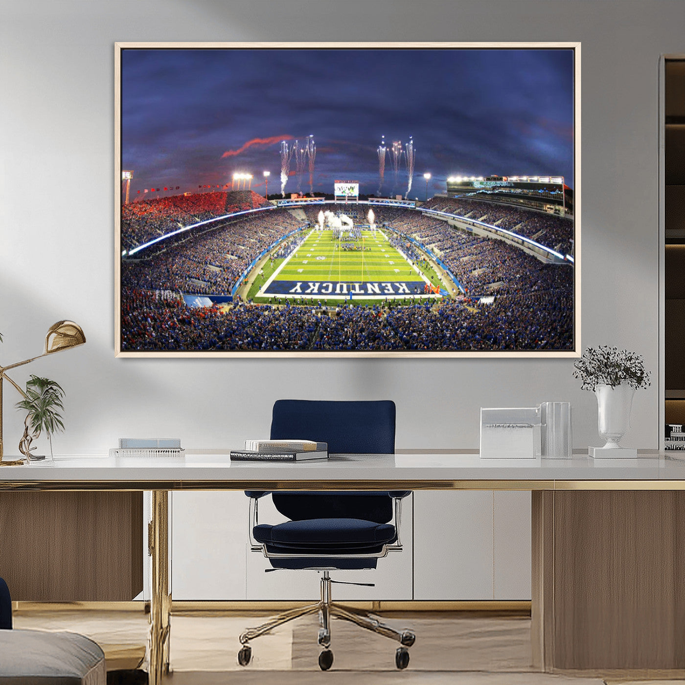 MGV-FC-36X24 - Kroger Field Canvas Wall Art - Kentucky Stadium Wall Art Print - Sunset Football Stadium Wall Decor