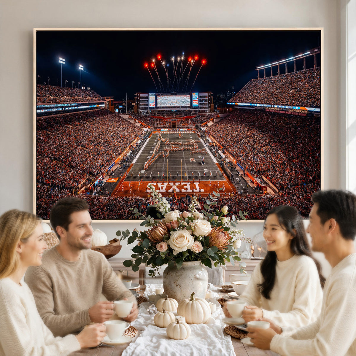 58778-PAN-FL-20X10 - Darrell K Royal Memorial Stadium | Texas Longhorns | Print Decor Wall Art Design for Home & Office Decoration