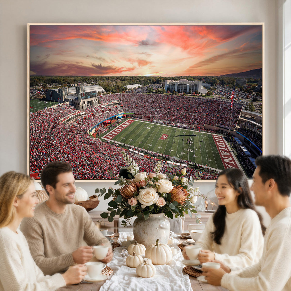 51135-MGV-CV-36X24 - Indiana Memorial Stadium Wall Art Canvas Print