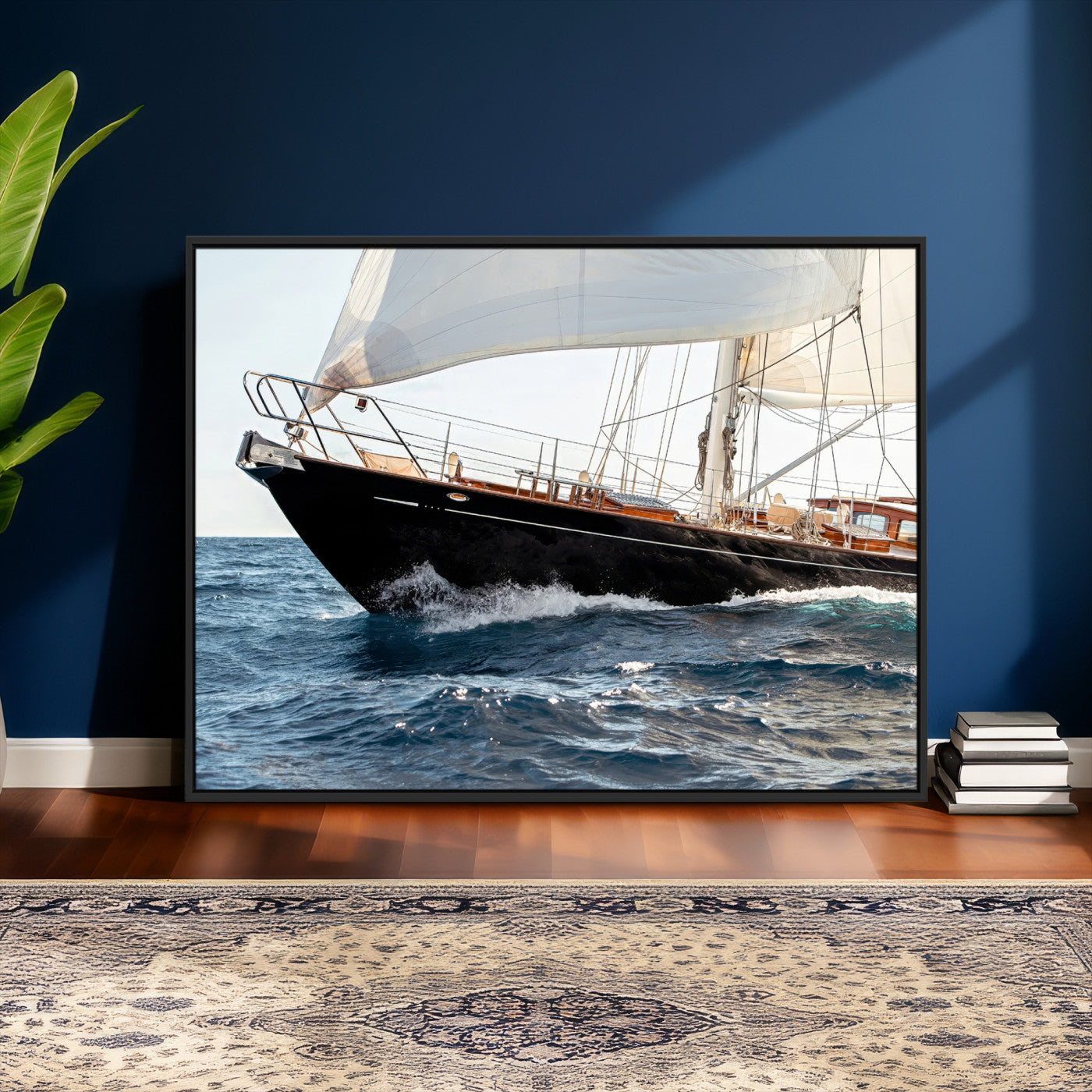 97168626-MGV-CV-36X24 - Boat Yacht Wall Art – Ocean Waves & Sailing Adventure Canvas Print, Nautical Elegance & Marine Journey for Living Room or Luxury Decor