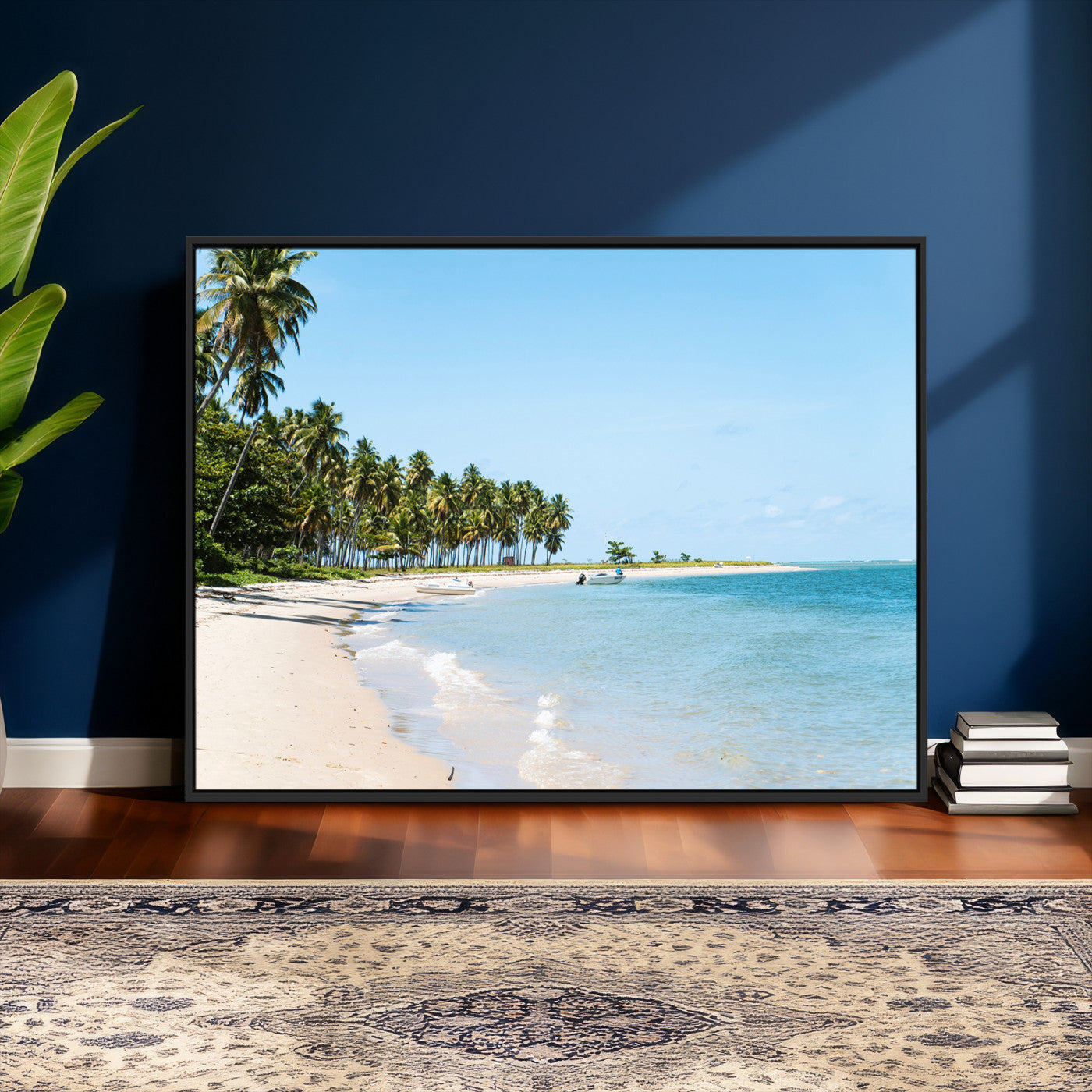 37858872-MGV-CV-36X24 - Palm Tree Paradise Coastal Wall Art – Beach Scene and Ocean Breeze Canvas Print Tranquil Tropical Shore Decor for Living Room, Bedroom or Office