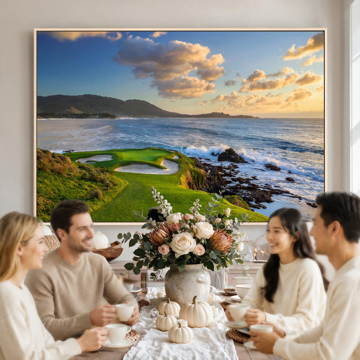 50107048-MGV-CV-36X24 - Pebble Beach Golf Links Wall Art Canvas Print
