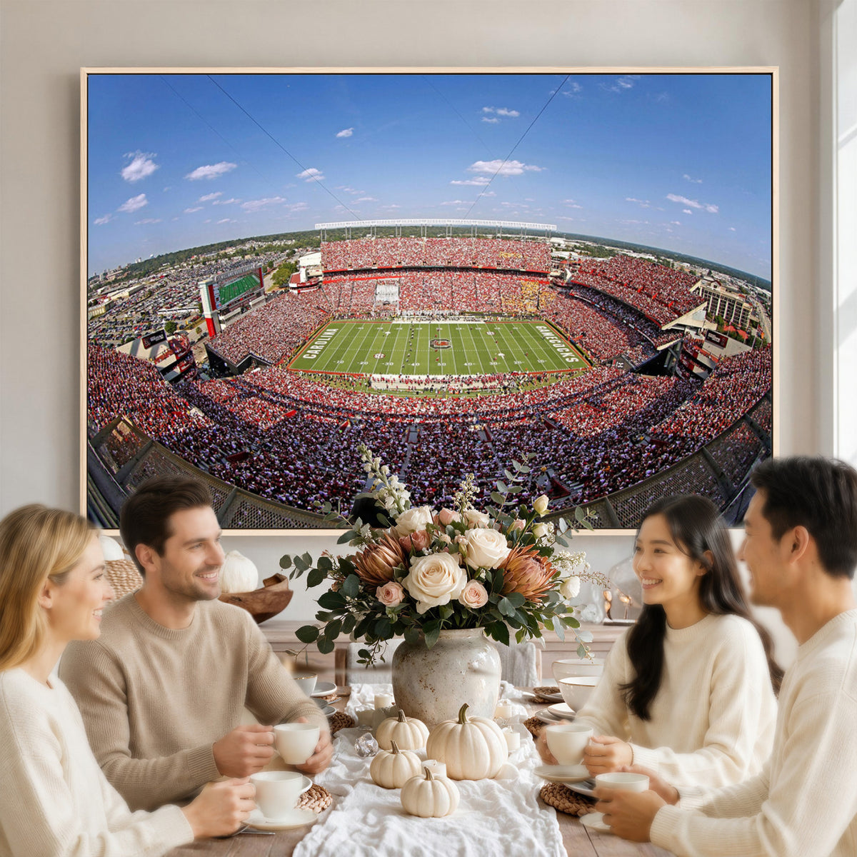 29492070-MGV-CV-36X24 - William Brice Stadium Wall Art Canvas Print, Stadium Crowd on Football Game Day