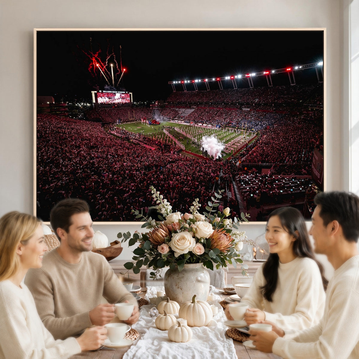 60690191-MGV-CV-36X24 - William Brice Stadium Wall Art Print, Baseball Game Room
