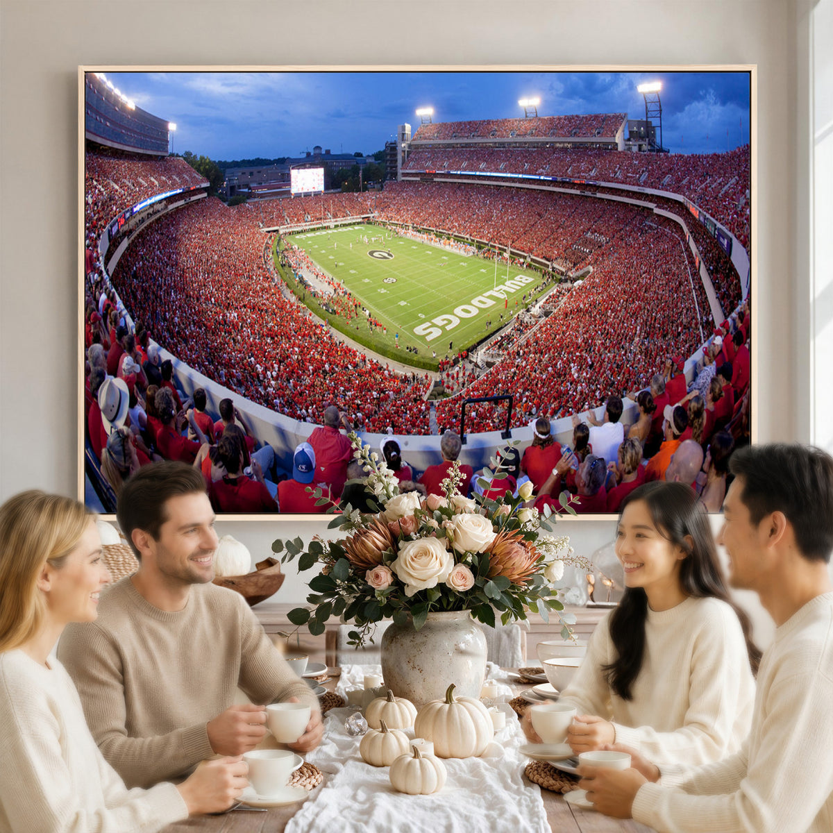 10244378-MGV-CV-36X24 - Dooley Stadium Wall Art, Sports Arena Canvas Print, Dooley Field, Home Bar Wall Decor