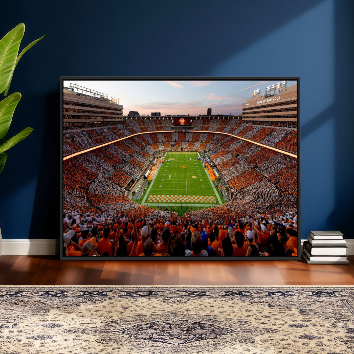 37160229-MGV-CV-36X24 - Tennessee Neyland Stadium Wall Art, Sports Arena Canvas Print, Panoramic Stadium Canvas Artwork for Home, Office
