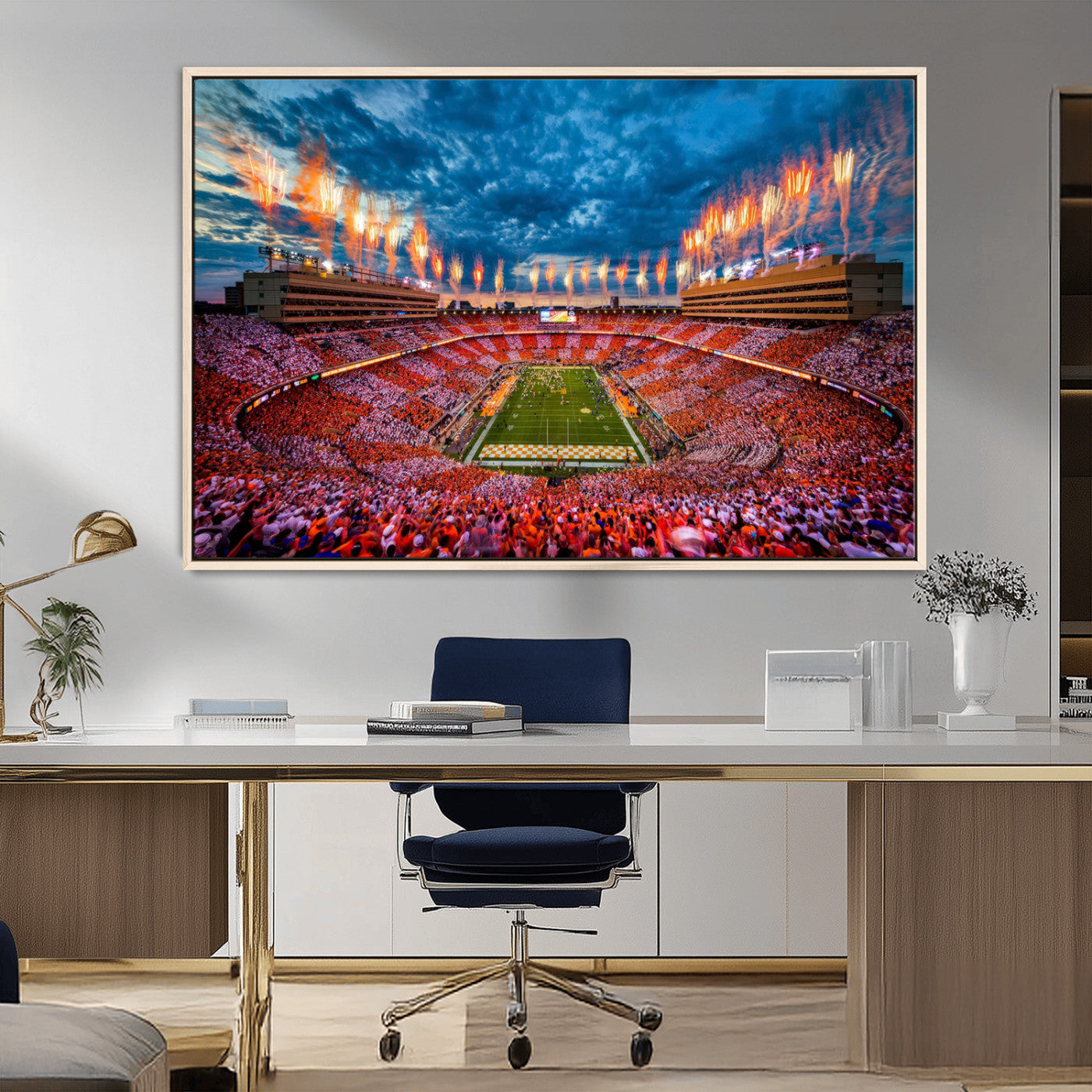 MGV-FC-36X24 - Tennessee Neyland Stadium Wall Art Print, Sports Arena Canvas Wall Art, Panoramic Stadium Canvas