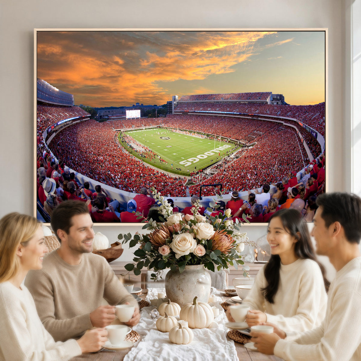 73680988-MGV-CV-36X24 - Dooley Stadium Wall Art, Sports Arena Canvas Print, Dooley Field, Framed and Ready to Hang