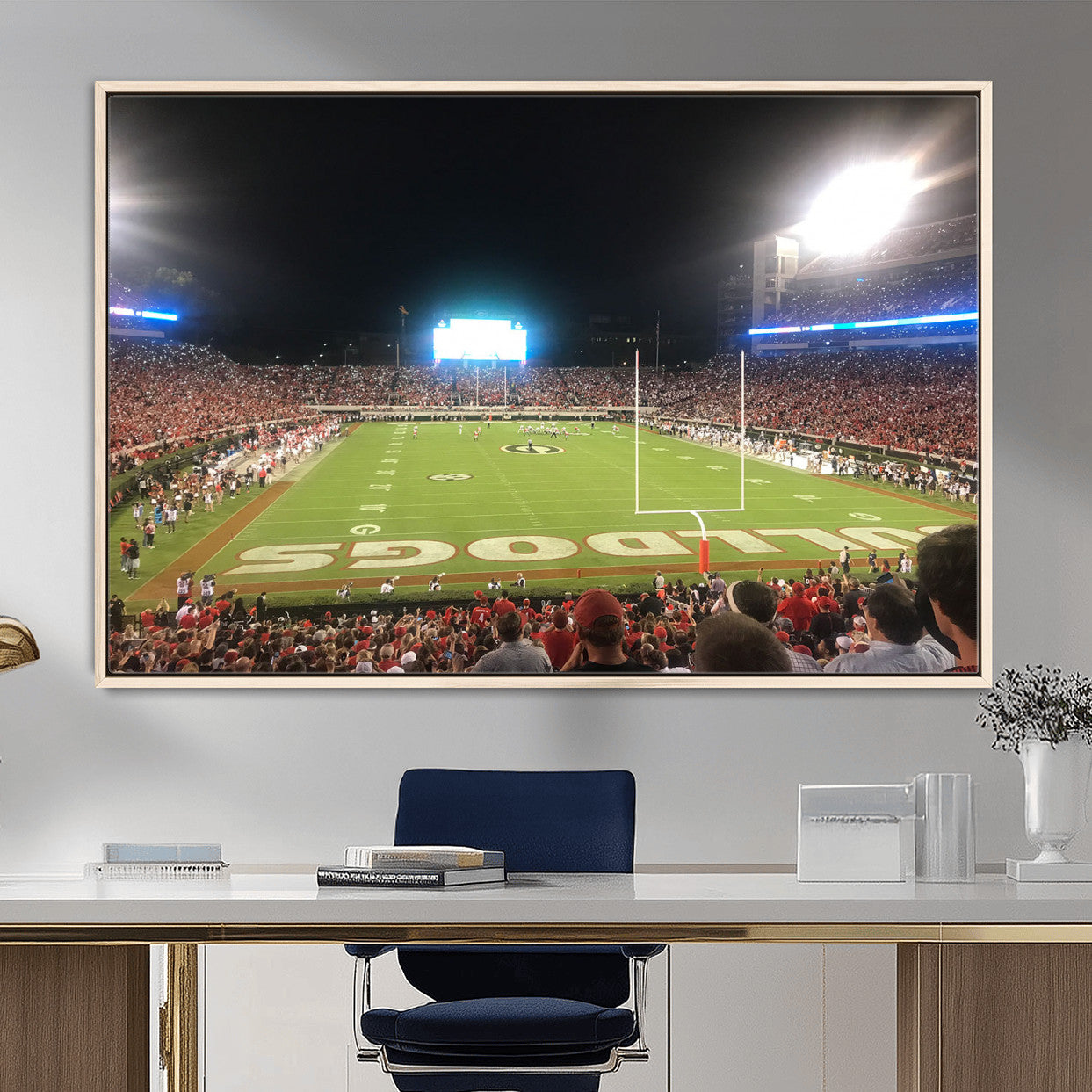 16230786-MGV-FC-36X24 - Dooley Stadium Wall Art, Sports Arena Panoramic Canvas Print, Modern Stadium Landscape Artwork for Home, Office