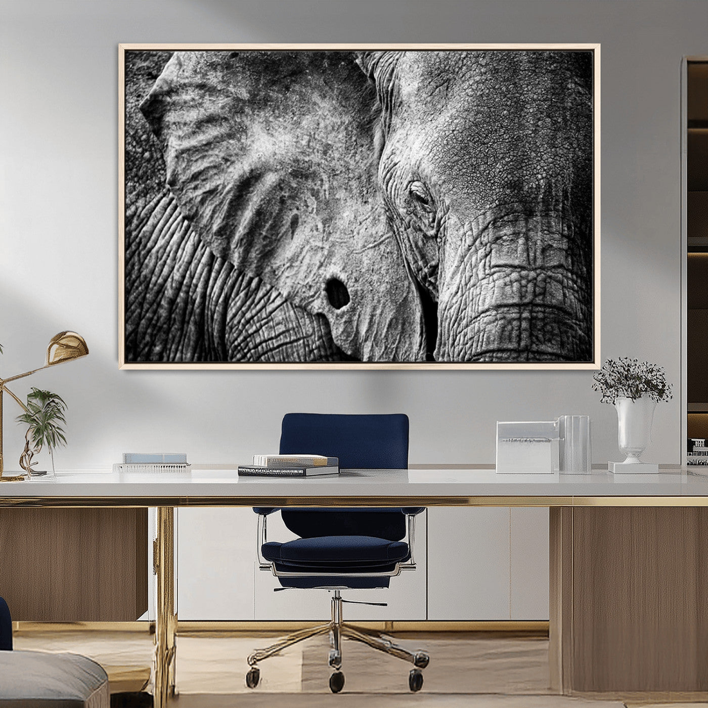 MGV-FC-36X24 - Wild Old Elephant Wall Art Canvas Print