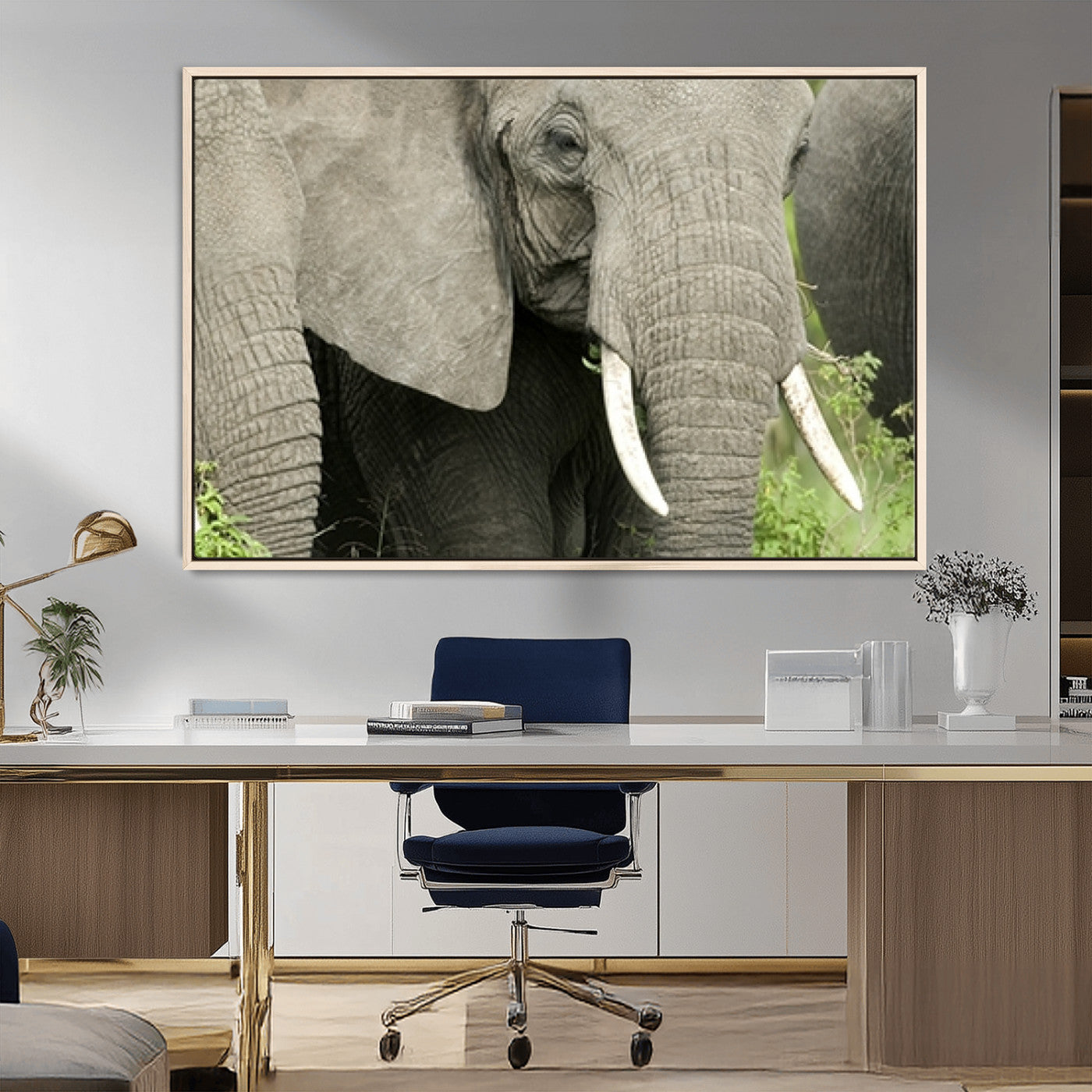MGV-FC-36X24 - Wild Elephant Wall Art Canvas Print