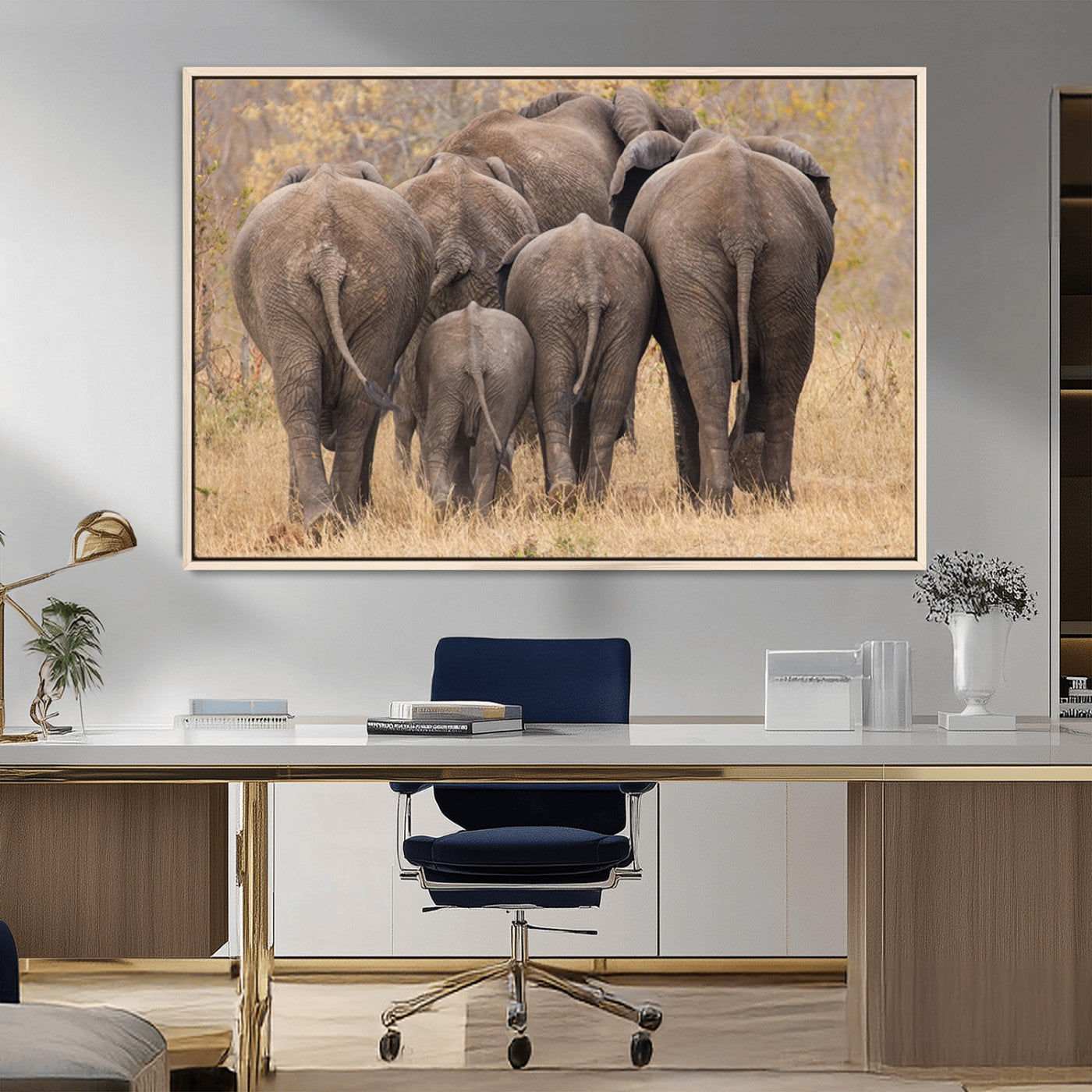 MGV-FC-36X24 - Wild Elephant Wall Art Canvas Print