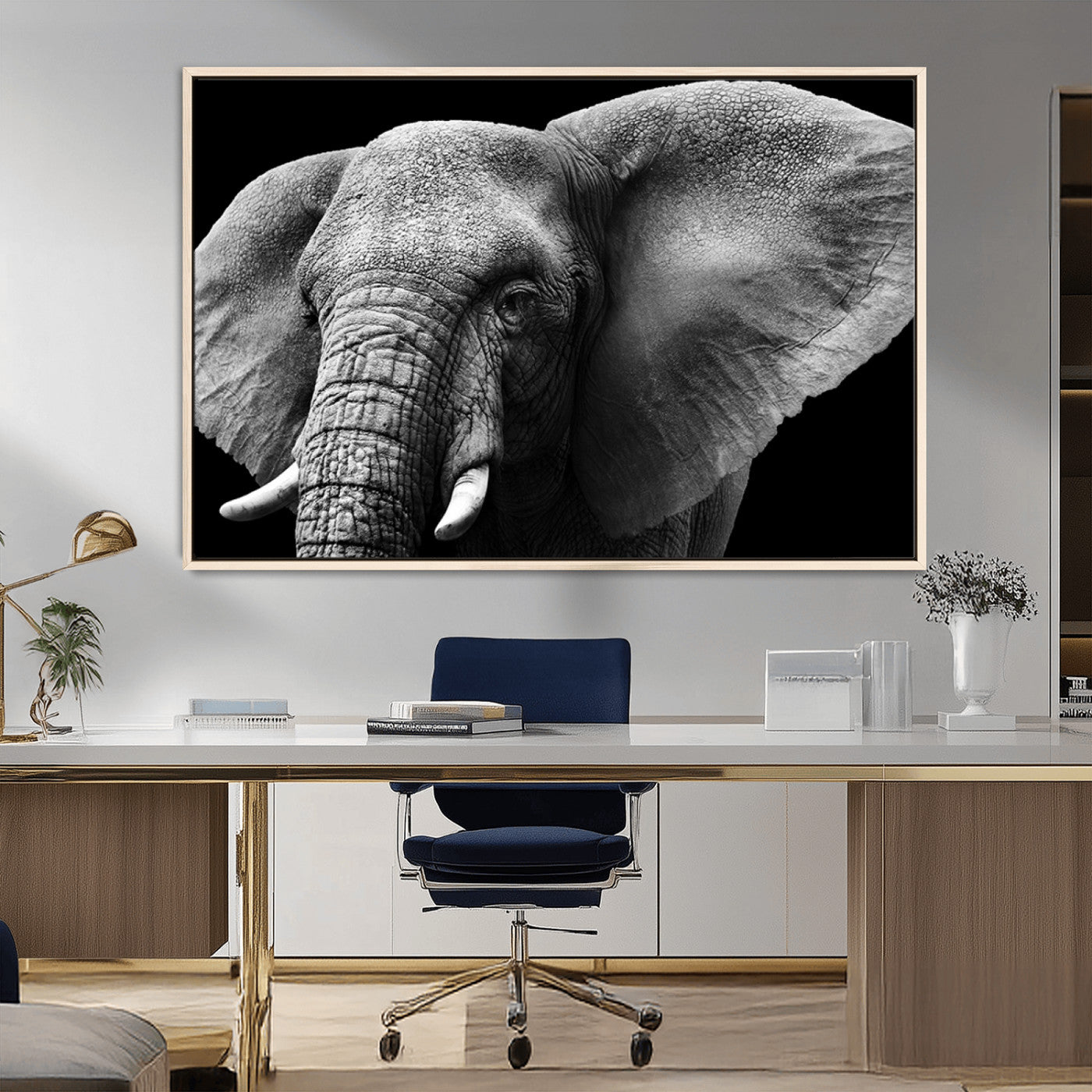 MGV-FC-36X24 - Big Elephant Close Up Wall Art Canvas Print