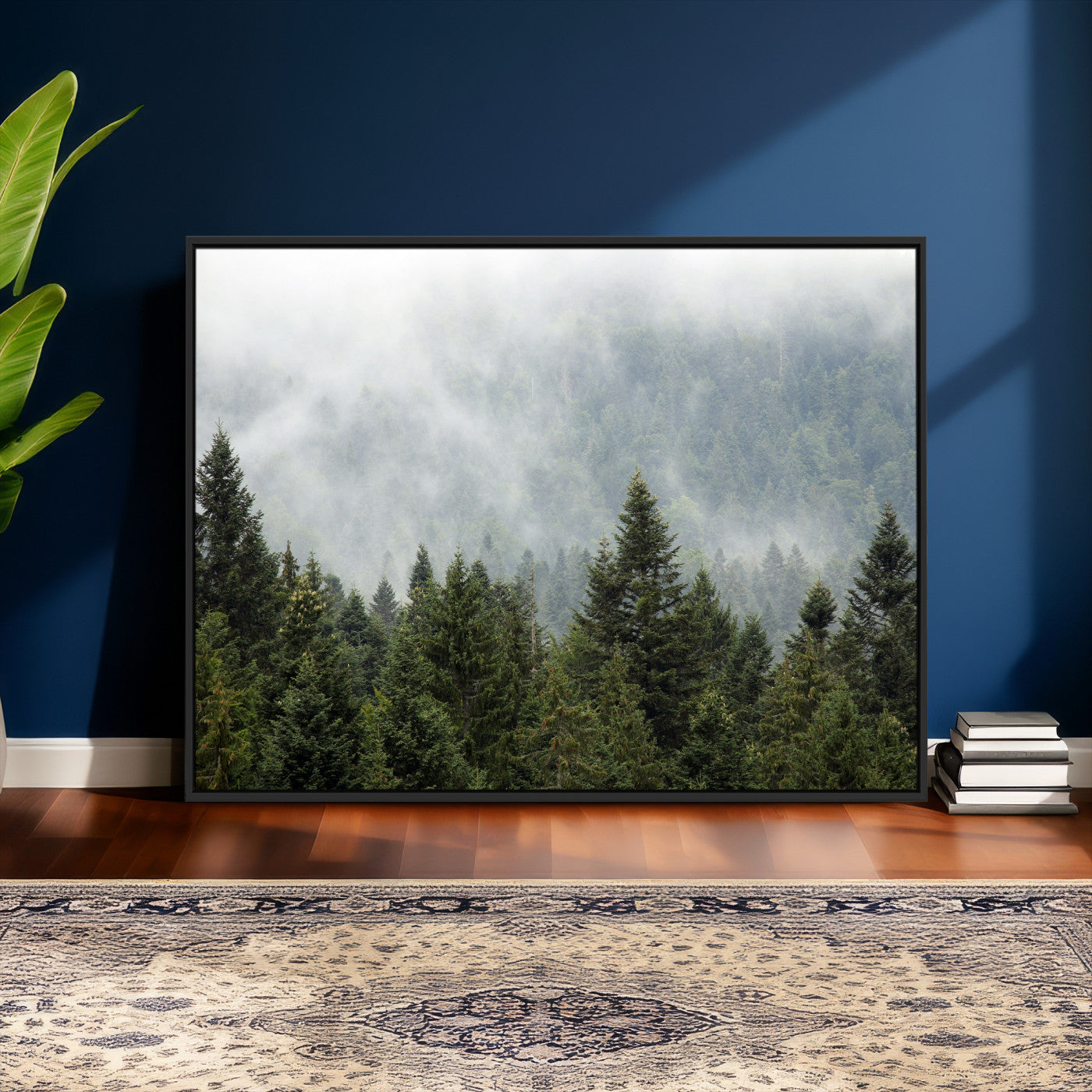 37010054-MGV-CV-36X24 - Misty Mountain Forest Wall Art Canvas Print