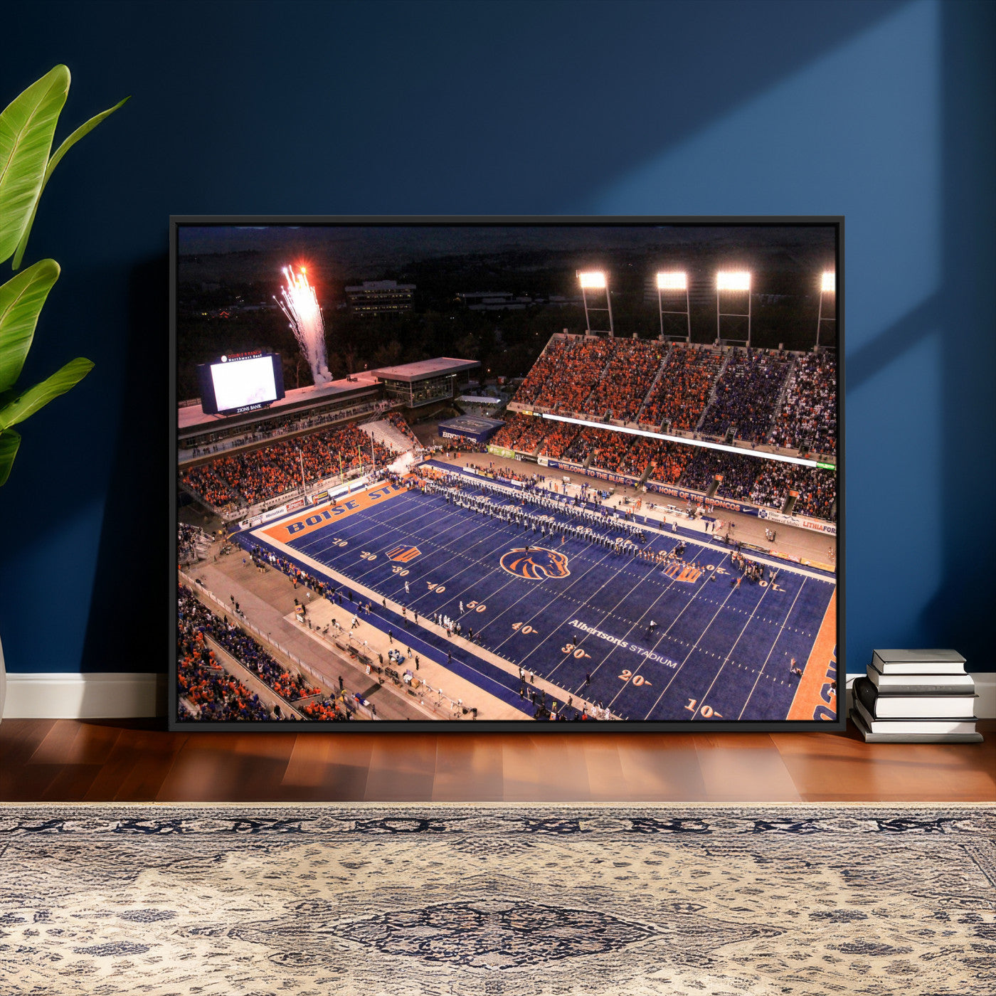58849575-MGV-CV-36X24 - Boise State Stadium Large Wall Art Canvas Print for Living Room Office Wall Decor