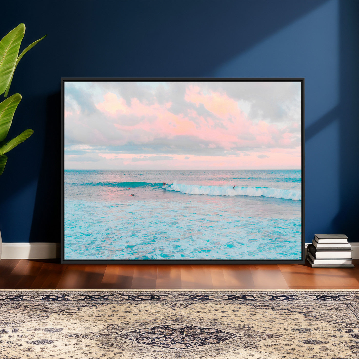 73216461-MGV-CV-36X24 - Ocean Wave Wall Art Canvas Print, Pastel Surf Seascape Photography, Coastal Beach Wall Decor