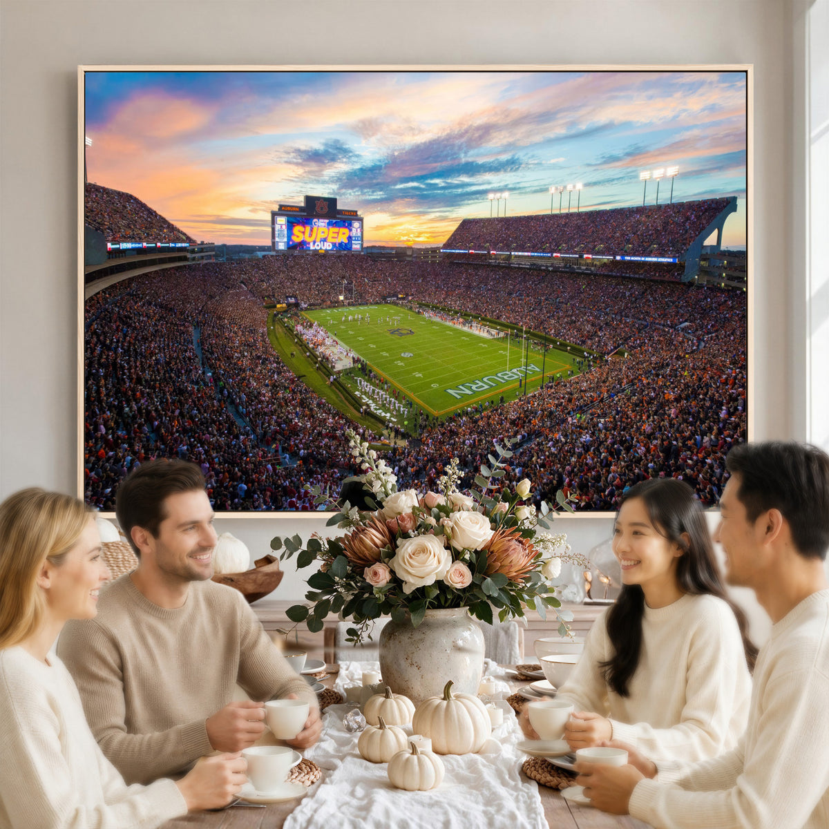 75203764-MGV-CV-36X24 - Jordan-Hare Stadium Auburn Tigers Football Stadium Canvas Wall Art
