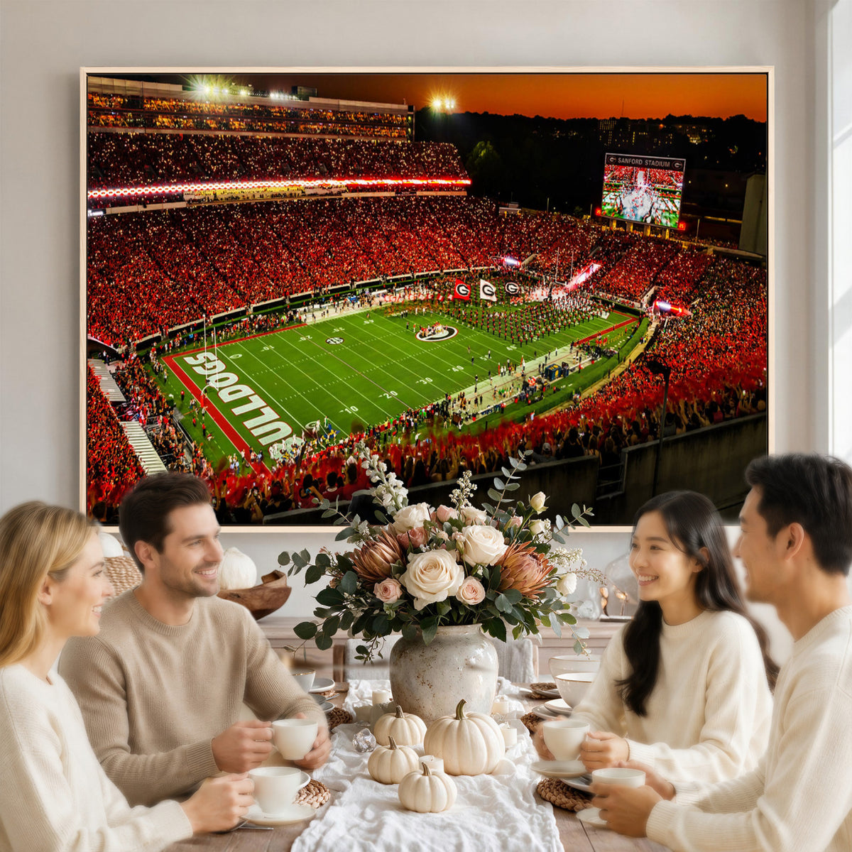 48894104-MGV-CV-36X24 - Georgia Bulldogs Stadium Wall Art Canvas Print, Sanford Stadium