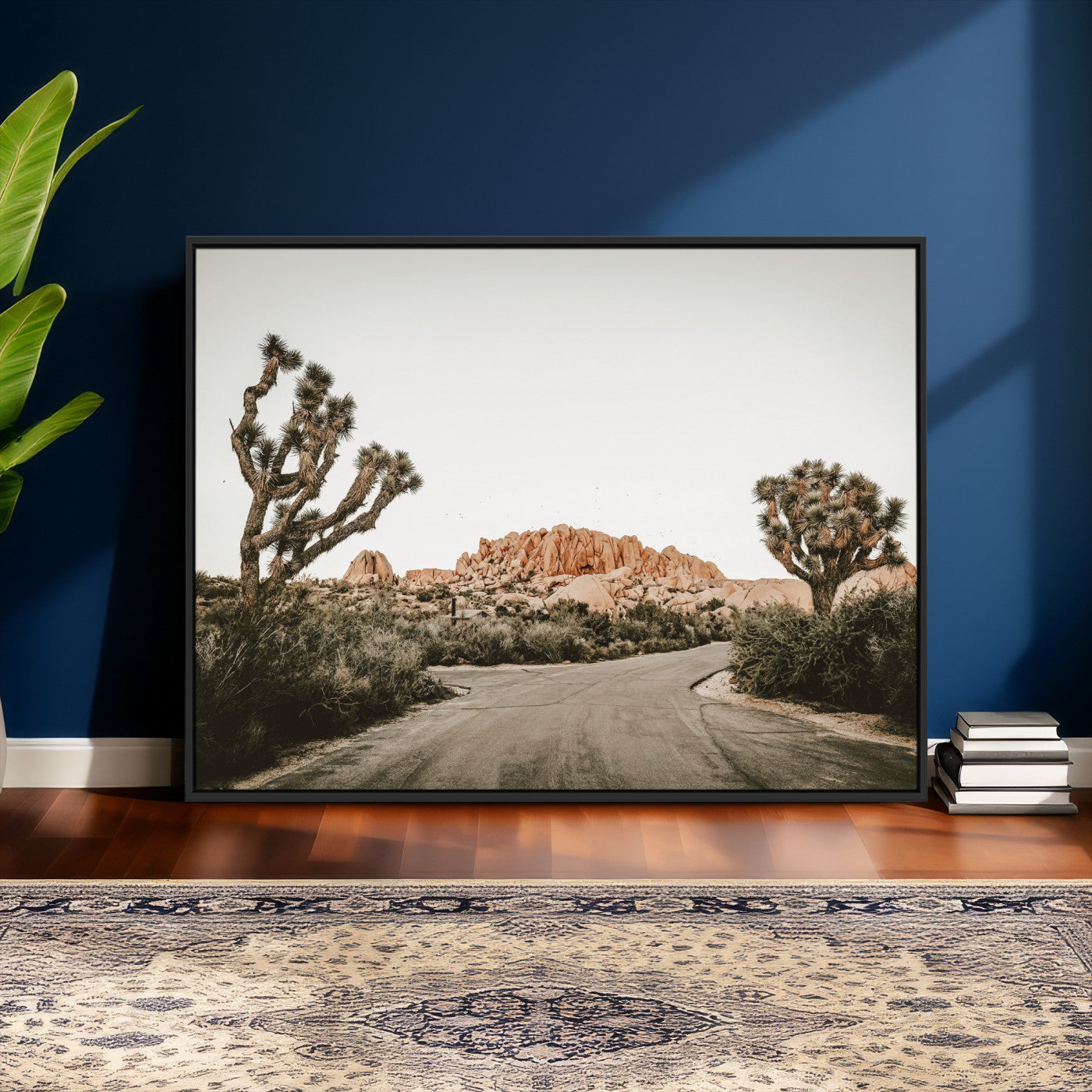 97248544-MGV-CV-36X24 - Joshua Tree Desert Wall Art Canvas Print, Minimal Southwestern Landscape Nature Wall Decor for Modern and Boho Interiors