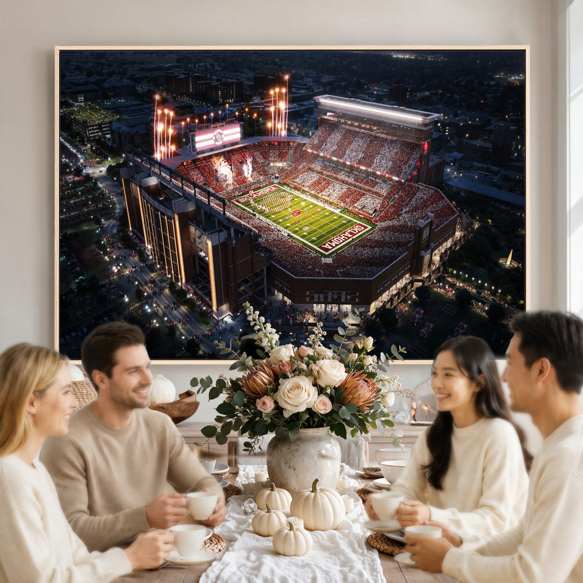 16867141-MGV-CV-36X24 - Oklahoma Memorial Stadium, Gaylord Memorial Stadium Wall Art
