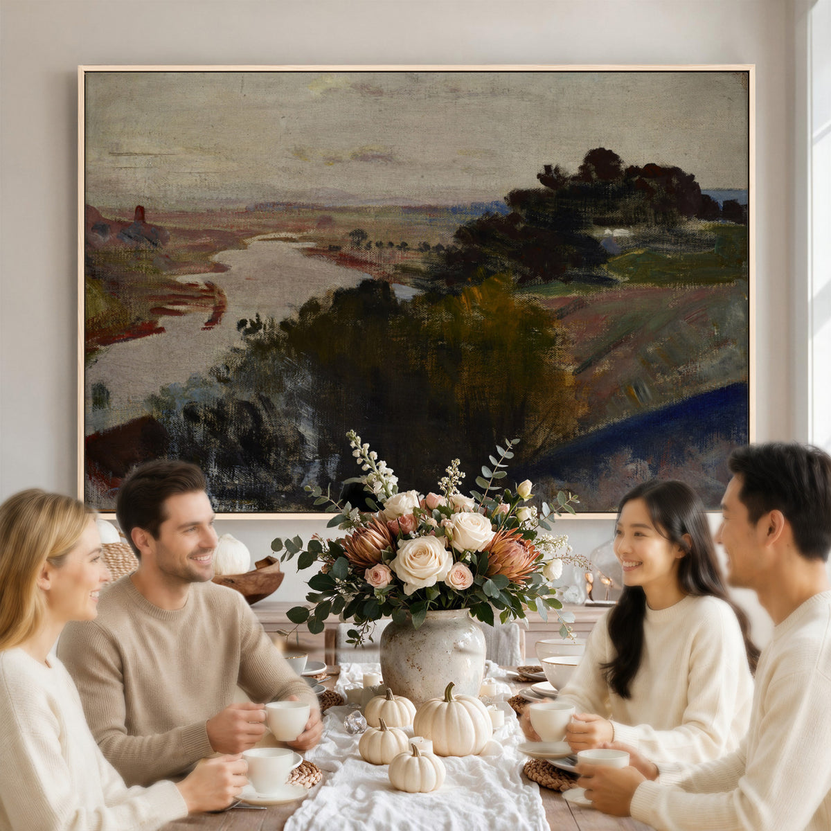 55507874-_Poster-30x20 - Jacek Malczewski Landscape at the Vistula Wall Art Canvas Print