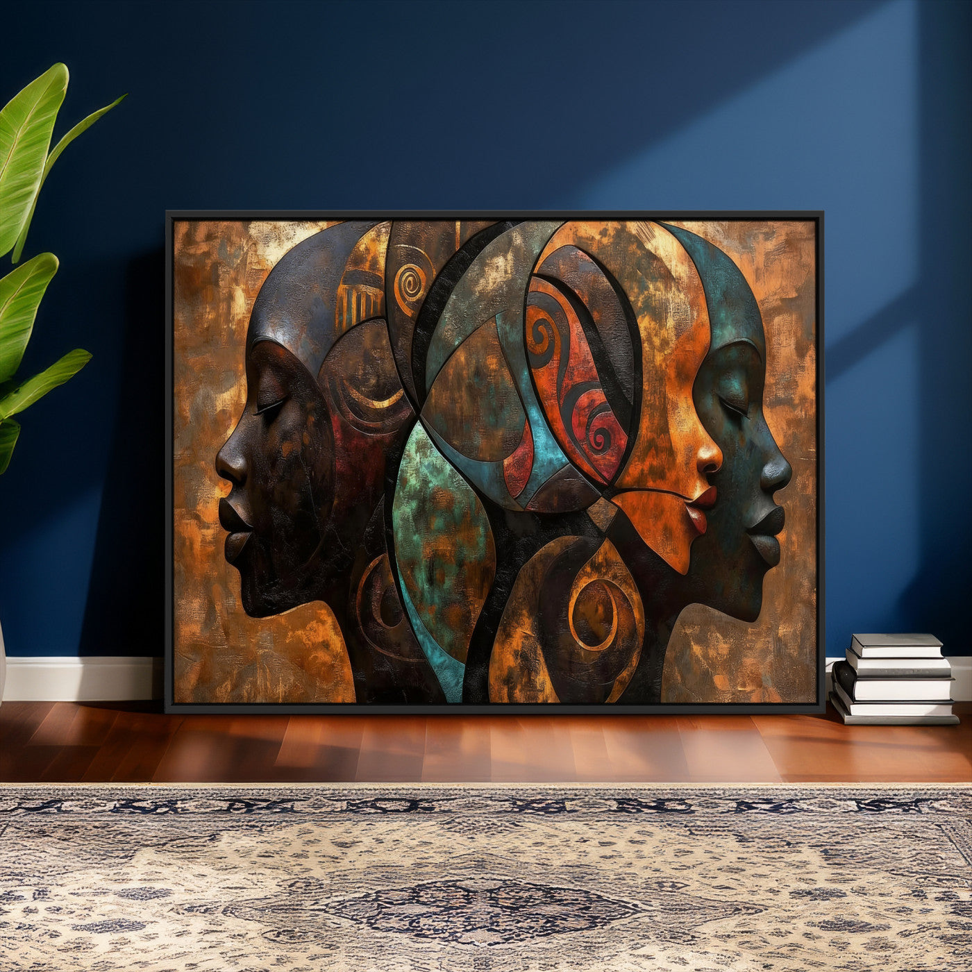 81517886-MGV-CV-36X24 - Abstract Afro American Women Wall Art Canvas Print