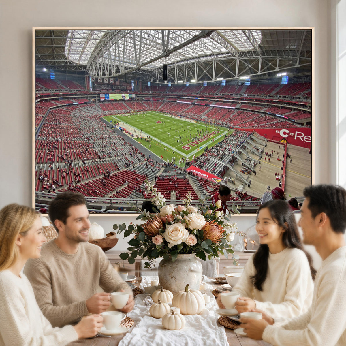 30579717-MGV-CV-36X24 - State Farm Stadium Canvas Wall Art, Arizona Cardinals Football Stadium Print, Glendale NFL Arena Panorama Artwork