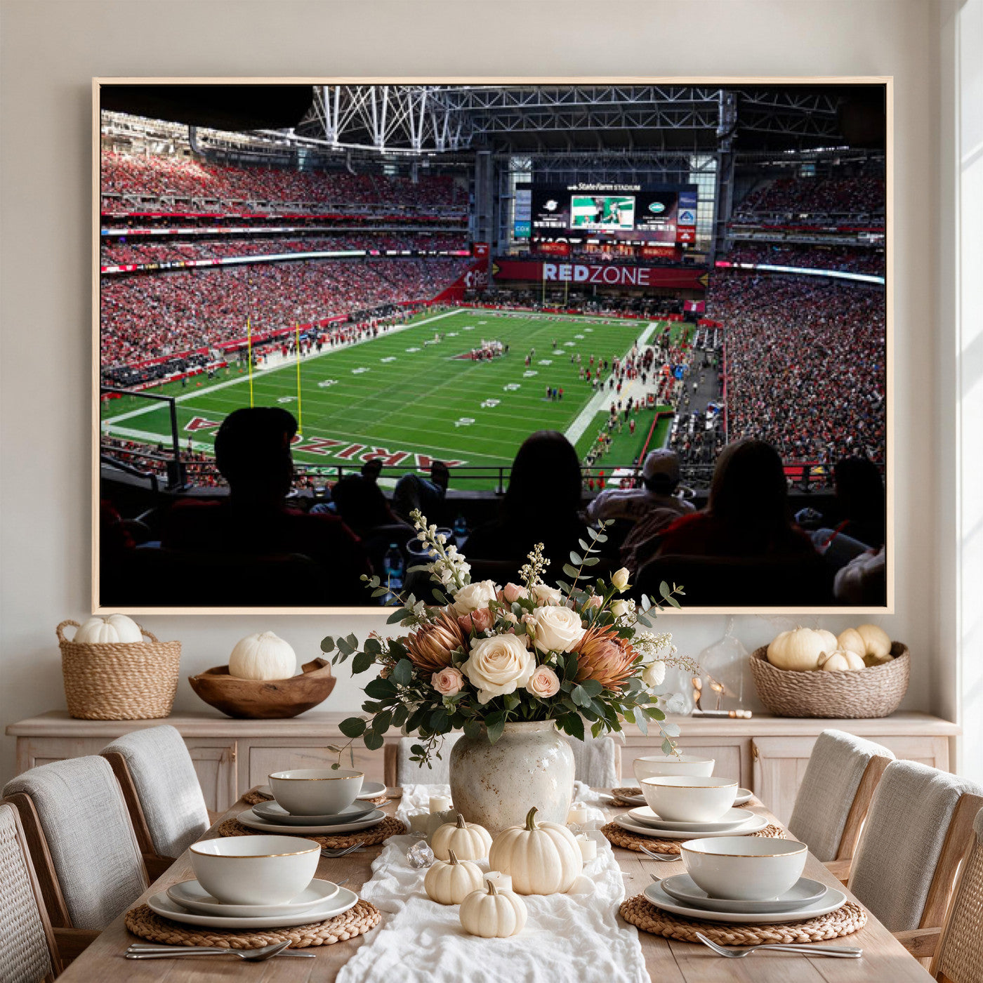 84196298-MGV-CV-36X24 - State Farm Stadium Canvas Wall Art, Arizona Cardinals Football Stadium Print, Glendale NFL Arena Photography Artwork