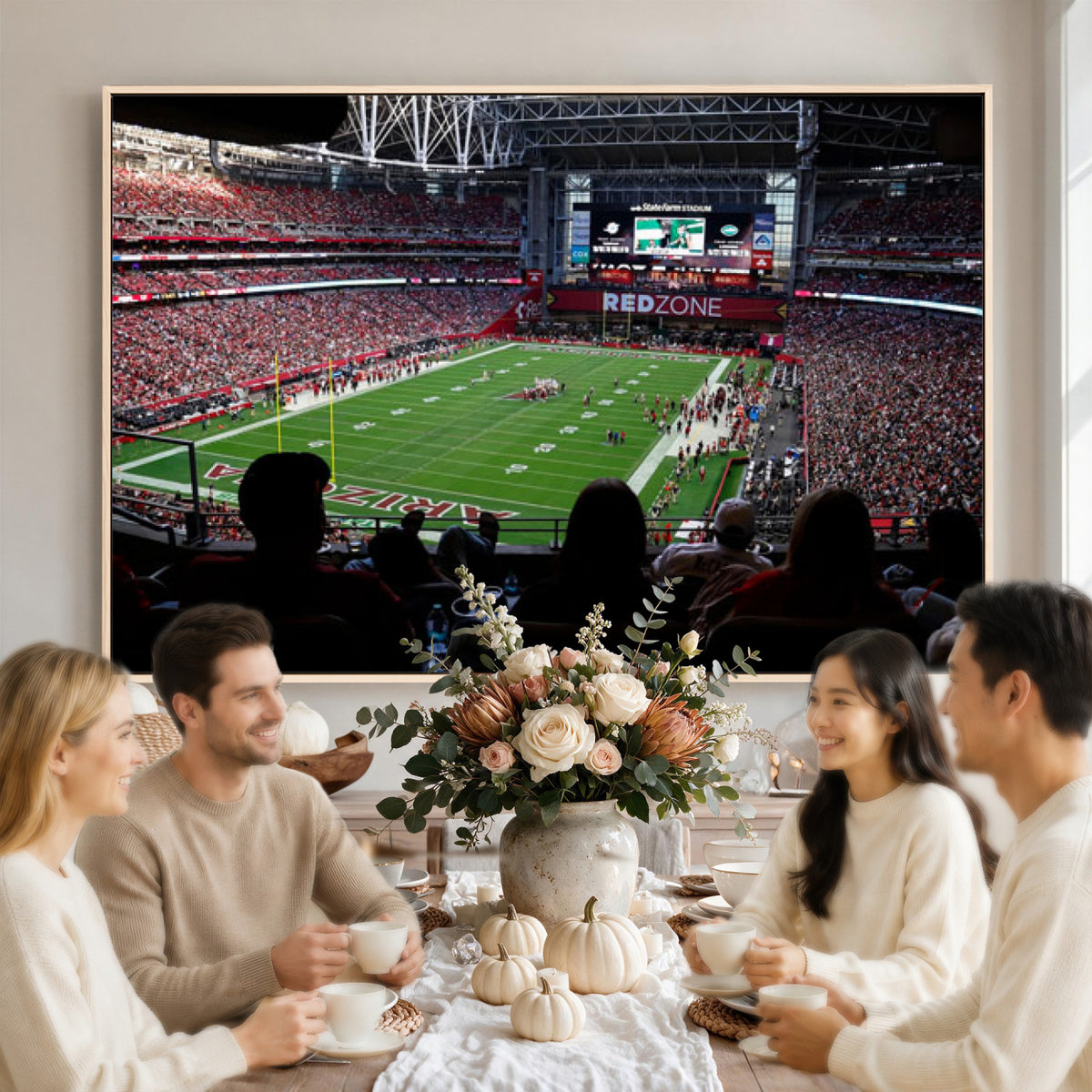 84196298-MGV-CV-36X24 - State Farm Stadium Canvas Wall Art, Arizona Cardinals Football Stadium Print, Glendale NFL Arena Photography Artwork