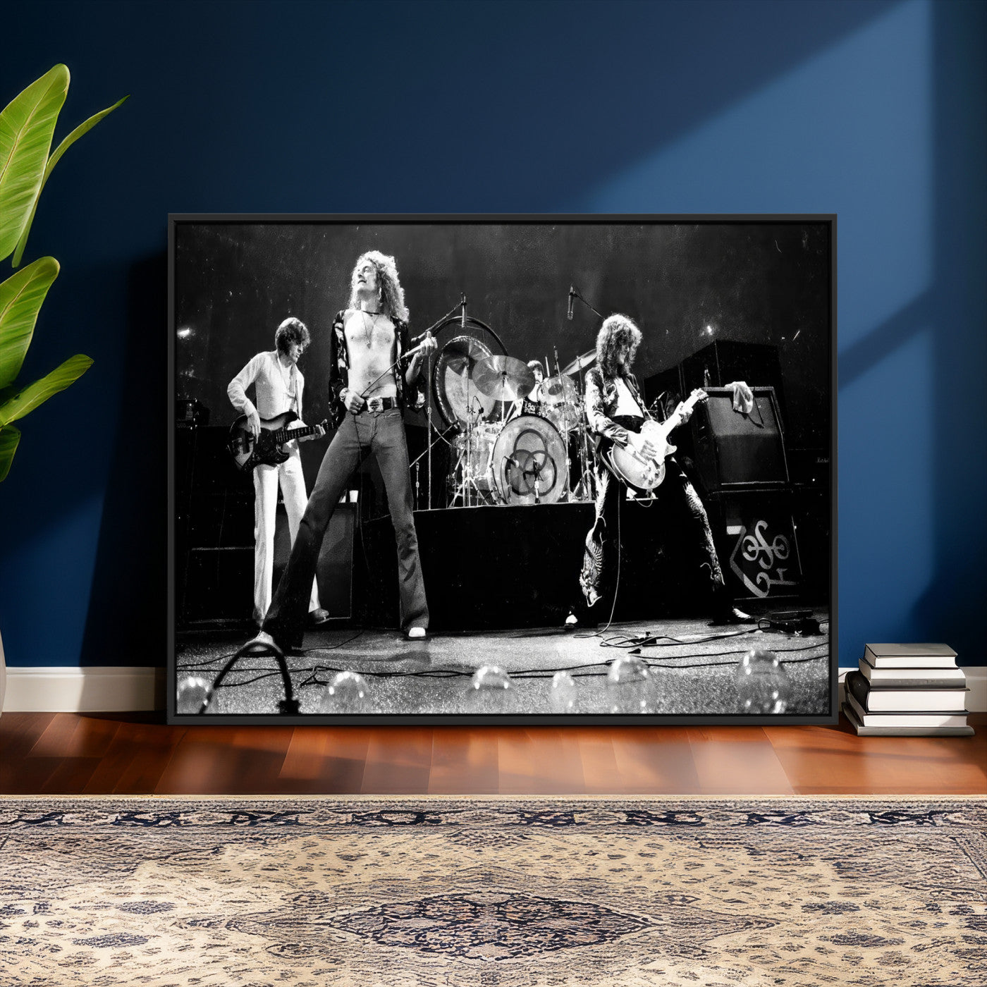 Led Zeppelin Live Concert Canvas Wall Art, Classic Rock Band