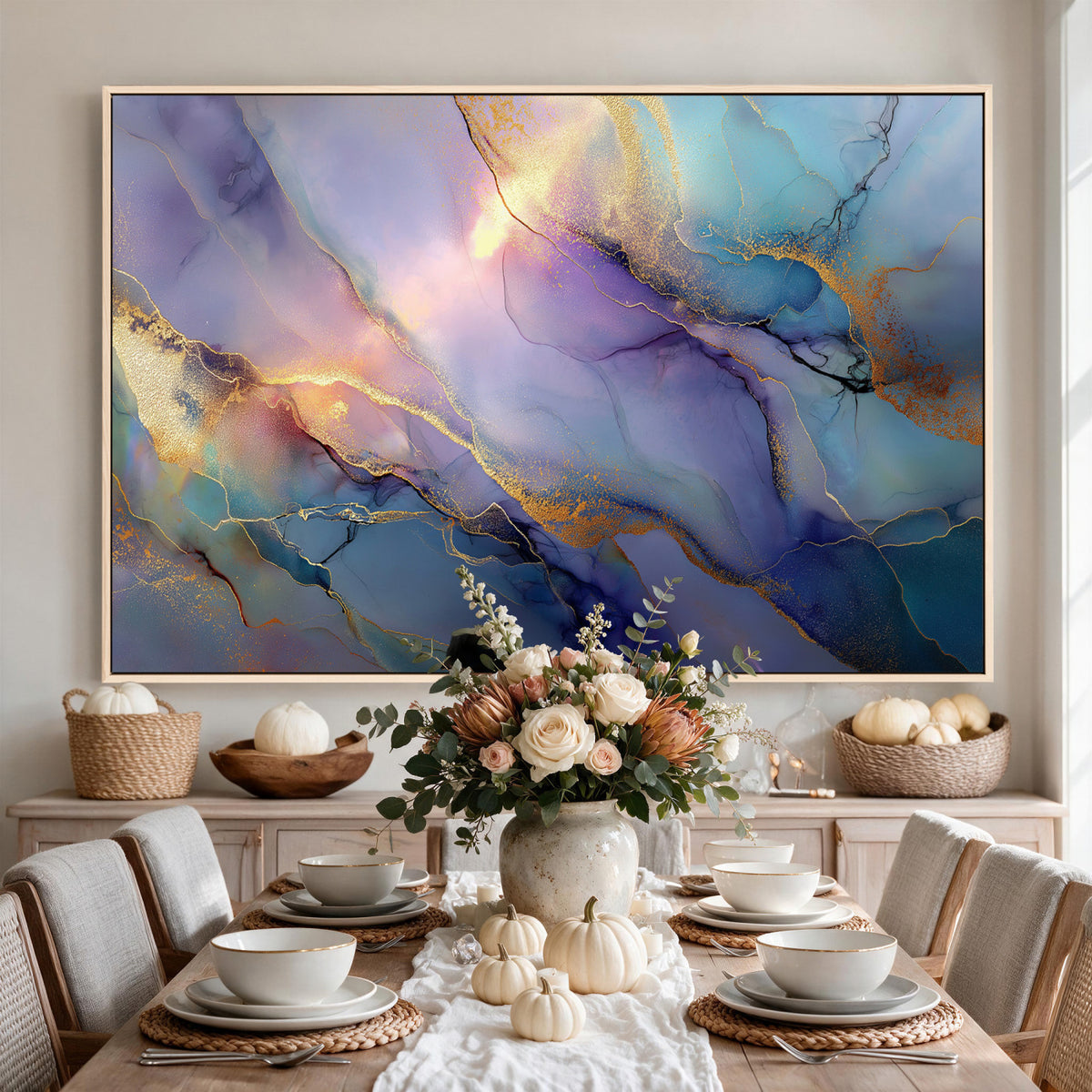 50939878-MGV-CV-36X24 - Colorful Abstract Canvas Wall Art Print, Vibrant Popup Color Art Print