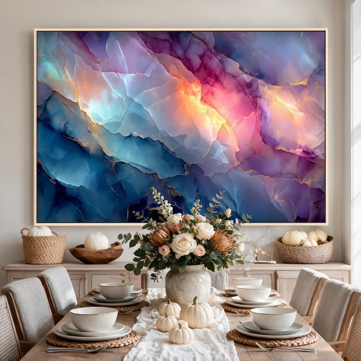 28163849-MGV-CV-36X24 - Colorful Abstract Canvas Wall Art Print, Vibrant Popup Color Art Print